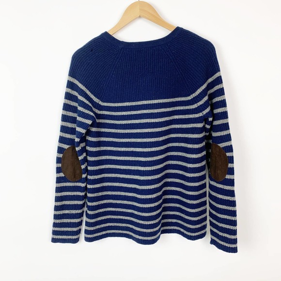 Madewell Elbow Patch Stadium Stripe Sweater Medium - Picture 6 of 7